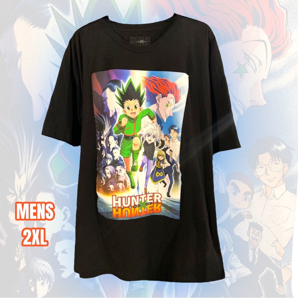 Hunter X Hunter Black Tee Shirt XXL, Hunter 2XL Black Tshirt, Anime 2XL Shirt!